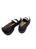 Ann Taylor 100% Leather Black White Blue Flats Size 7 - photo 2