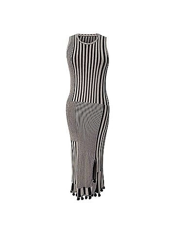 Altuzarra Altuzarra Striped Bandage Dress in Multicolor Viscose (view 1)
