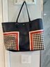 Tory Burch 100% Leather Graphic Blue Red Tote One size - photo 4