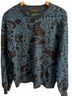 Ann Taylor Floral Blue Black Pullover Sweater Size L - photo 1