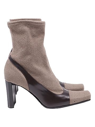 Sergio Rossi Sergio Rossi Two Toned Ankle Boots in Brown Leather (view 1)