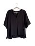 Worthington 100% Polyester Black Short Sleeve Blouse Size XXL - photo 1