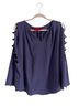 Jennifer Lopez Purple Long Sleeve Blouse Size XL - photo 1