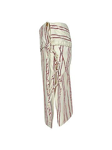 Altuzarra Altuzarra Obi Midi Skirt in White Cotton (view 2)