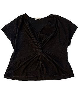 Zara Twist-Front Textured Top T-Shirt (view 2)