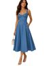 Nicholas Blue Denim Midi Dress with Sweetheart Bodice Casual Dress - photo 1