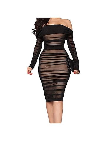 Fashion Nova Ready In A Ruched Cocktail Dress (view 1)
