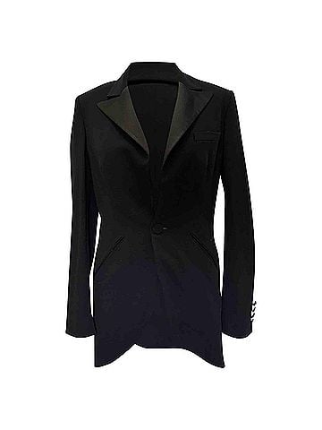 Ralph Lauren Ralph Lauren Tuxedo Blazer in Black Wool (view 1)