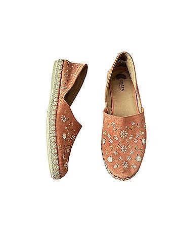 Costa embroidered suede floral Flats (view 2)