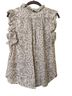 Dylan Floral Ivory Black Sleeveless Blouse Size XS - photo 2