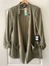 DKNY Notch Scrunch Sleeve Open-Front Blazer Blazer - photo 6