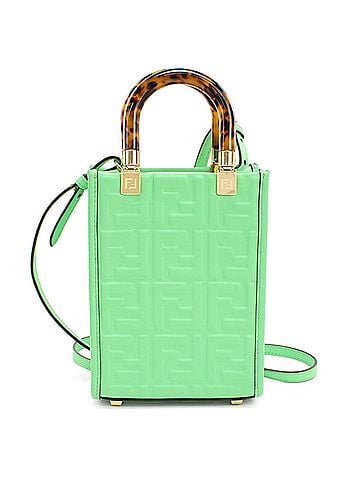 Fendi FENDI handbag 8BS051 Sunshine Shopper Mini 2-way women's green (view 1)