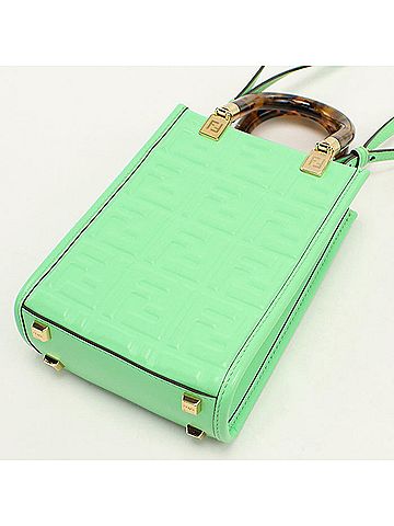 Fendi FENDI handbag 8BS051 Sunshine Shopper Mini 2-way women's green (view 2)