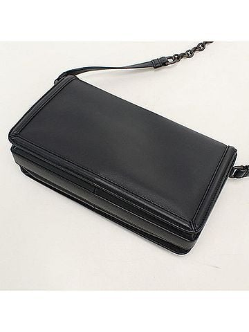 Bottega Veneta BOTTEGA VENETA Bottega Veneta Shoulder Bag Chain Intrecciato Men's Women's Black (view 2)