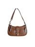 Coach 100% Leather Solid Brown Leather Shoulder Bag One size - photo 2