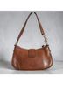 Coach 100% Leather Solid Brown Leather Shoulder Bag One size - photo 5