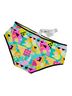 Freya Aztec Or Tribal Print Yellow Pink Teal Swimsuit Bottoms Size L - photo 2