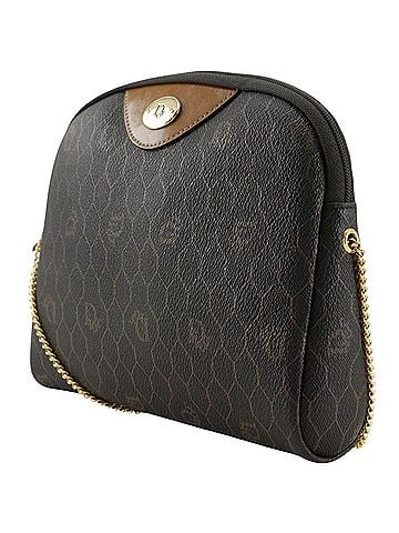 Christian Dior Christian Dior Honeycomb Pattern Chain Shoulder Bag, PVC, Black, Women's (view 2)