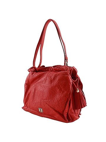Loewe Loewe Flamenco Shoulder Bag, Botanical Embossed Leather, Red, Flower Pattern, A5 Size, Women's (view 2)