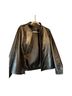 Gap 100% Leather 100% Polyester Black Jacket Size M - photo 4