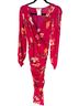 FUZZI Floral Pink Cocktail Dress Size XL - photo 1