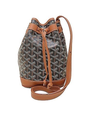 Goyard GOYARD Petit Flo PEFLOTPMLTY01CL01P Shoulder Bag PVC x Leather Black Brown Women's 353480 (view 2)