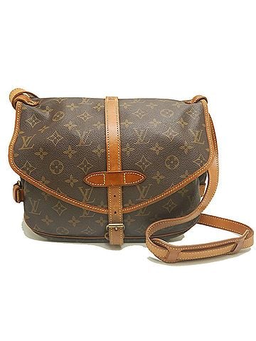 Louis Vuitton LOUIS VUITTON Monogram Saumur MM M40710 Shoulder Bag Brown Women's 254194 (view 2)