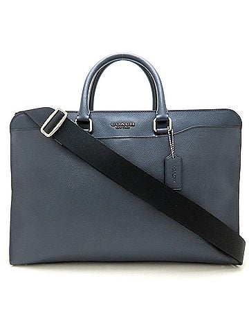 Coach COACH Beckett Structured Briefcase F72988 Business Bag Leather Navy Men's 353469 (view 1)
