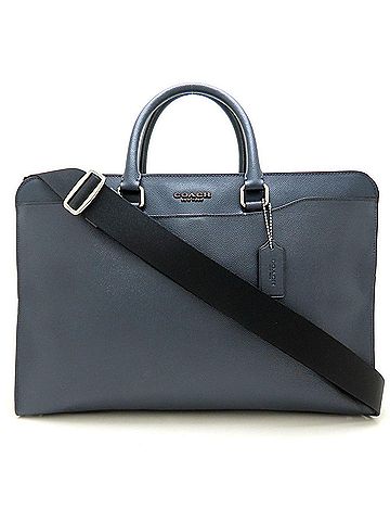 Coach COACH Beckett Structured Briefcase F72988 Business Bag Leather Navy Men's 353469 (view 2)