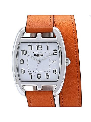 Hermès HERMES Cape Cod Tonneau Double Tour CT1.710.130.W0R1 Men's Watch SS x Swift 40575 (view 2)