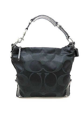 Coach COACH One-Shoulder Bag, Shoulder Bag 13016, Canvas x Patent Leather, Black, Women's, 353468 (view 2)
