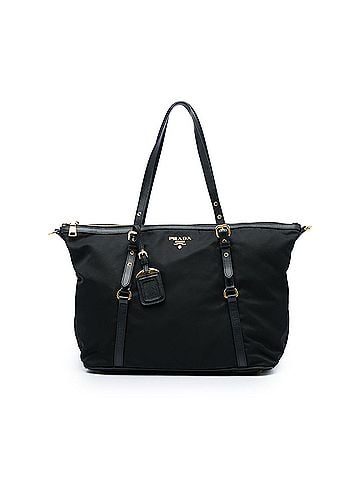 Prada Saffiano Trimmed Tessuto Zip Top Convertible Tote (view 1)