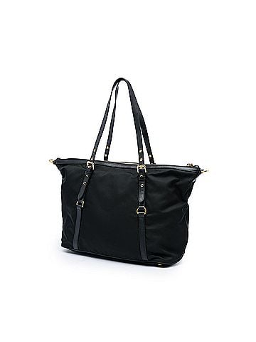 Prada Saffiano Trimmed Tessuto Zip Top Convertible Tote (view 2)