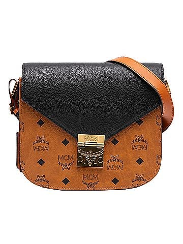 MCM Small Visetos Coated Canvas and Calfskin Patricia Crossbody (view 1)