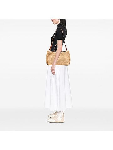 Valentino Medium Raffia VLogo Tote (view 2)