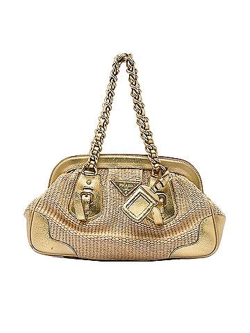 Prada Cinghiale Trimmed Paglia Shoulder Bag (view 1)