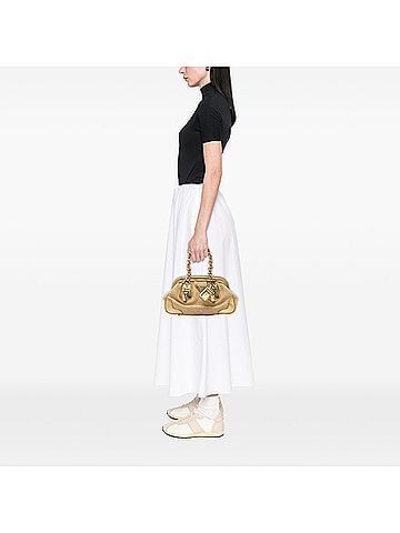 Prada Cinghiale Trimmed Paglia Shoulder Bag (view 2)