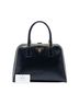 Prada 100% Leather Blue Bicolor Saffiano Vernice Pyramid Frame Handbag One size - photo 7