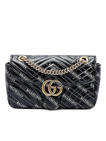 Gucci Balenciaga The Hacker Project Medium GG Marmont Matelasse Leather Shoulder Bag (view 1)