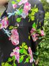 Cynthia Rowley 100% Silk 100% Polyester Floral Black Pink Green Blazer Size S - photo 7