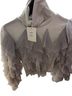 JJ Basics 100% Mesh Silver Short Sleeve Blouse Size S - photo 1