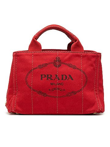 Prada Small Canvas Canapa Logo Tote (view 1)