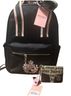 Juicy Couture Print Black Leather Backpack One size - photo 1