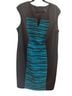 Connected Apparel Stripes Black Blue Cocktail Dress Size 18 - photo 1
