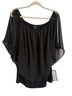 MSK Black Short Sleeve Blouse Size 3X - photo 1