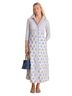 Oliphant 100% Cotton Print White Blue Casual Dress Size S - photo 1