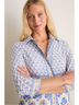 Oliphant 100% Cotton Print White Blue Casual Dress Size S - photo 7