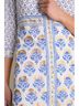 Oliphant 100% Cotton Print White Blue Casual Dress Size S - photo 11