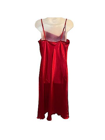 Bebe Vibrant Red Satin Dress Casual Dress (view 2)