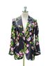 Cynthia Rowley 100% Silk 100% Polyester Floral Black Pink Green Blazer Size S - photo 1